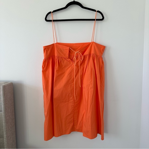 SERINA MINI DRESS - Orange Spaghetti Strap Dress - Picture 13 of 15